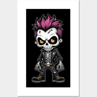 Punk Rock Skeleton 3 Posters and Art